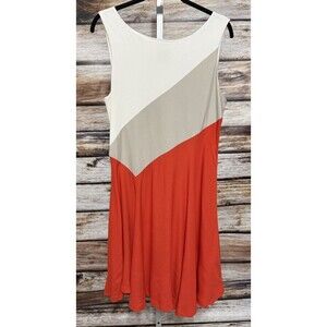 Anthropologie Dress Womens Size Large Maeve Mini Color Block Knit Asymmetrical